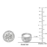0.30 Carat (ctw) Sterling Silver Round Diamond Men & Women's Engagement Trio Bridal Set 1/3 CT