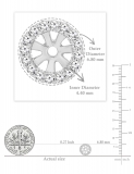 Round White Diamond Halo Removable Earring Jackets for Women in 10K White Gold (0.18 ctw, Color I-J, Clarity I2-I3)