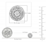 0.41 Carat (ctw) 18K White Gold Round Cut White Diamond Ladies Halo Style Stud Earrings