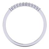 0.11 Carat (ctw) 10K White Gold Round Cut White Diamond Ladies Stackable Anniversary Band