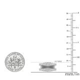 0.90 Carat (ctw) 18K White Gold Round Diamond Ladies Anniversary Band Milgrain Guard Double Ring