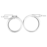 0.24 Carat (ctw) 10K White Gold White Diamond Men's & Women's Engagement Ring Trio Set 1/4 CT