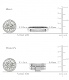 0.24 Carat (ctw) 10K White Gold White Diamond Men's & Women's Engagement Ring Trio Set 1/4 CT