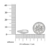 0.35 Carat (ctw) 10K White Gold Princess & Round Diamond Ladies Bridal Engagement Ring 1/3 CT