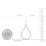 0.45 Carat (ctw) 10K White Gold Round White Diamond Ladies Teardrop Dangling Earrings