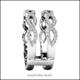 0.55 Carat (ctw) 10K White Gold Round white Diamond Ladies Wedding Band Enhancer Double Ring 1/2 CT