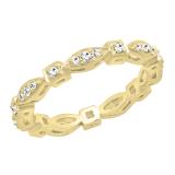 0.30 Carat (ctw) 10K Yellow Gold Round White Diamond Ladies Vintage Wedding Stackable Band 1/3 CT