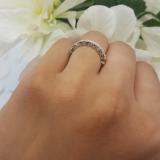 0.30 Carat (ctw) 18K White Gold Round White Diamond Ladies Vintage Wedding Stackable Band 1/3 CT