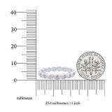 0.30 Carat (ctw) Sterling Silver Round Pink Sapphire Ladies Anniversary Stackable Band Ring 1/3 CT
