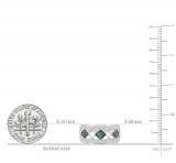 0.35 Carat (ctw) Sterling Silver Round Blue & White Diamond Ladies Vintage Wedding Band 1/3 CT