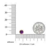 18K Yellow Gold 5 MM Round Cut Amethyst Ladies Solitaire Stud Earrings
