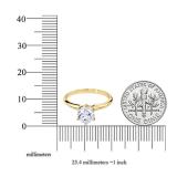 IGI CERTIFIED 2 Carat (ctw) 18K Yellow Gold Round Diamond Bridal Solitaire Engagement Ring 2 CT