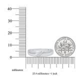 0.03 Carat (ctw) 18K White Gold Round Cut White Diamond Men's 5 Stone Anniversary Wedding Band
