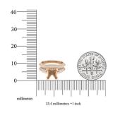 0.50 Carat (ctw) 10K Rose Gold Round Diamond Ladies Semi Mount Bridal Engagement Ring Set 1/2 CT