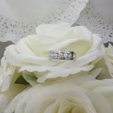 0.97 Carat (ctw) 14K White Gold Round White Diamond Men's 5 Stone Anniversary Wedding Band 1 CT