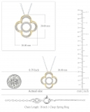 0.25 Carat (ctw) 14K Yellow Gold Round Cut White Diamond Ladies Vintage Style Clover Pendant 1/4 CT