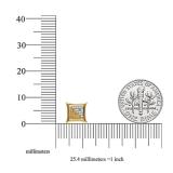 0.11 Carat (ctw) 18K Yellow Gold Plated Sterling Silver White & Yellow Diamond Stud Earrings
