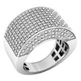 0.50 Carat (ctw) Platinum Plated Sterling Silver Round Diamond Men's Hip Hop Pinky Ring 1/2 CT