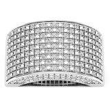 0.50 Carat (ctw) Platinum Plated Sterling Silver Round Diamond Men's Hip Hop Pinky Ring 1/2 CT