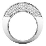0.50 Carat (ctw) Platinum Plated Sterling Silver Round Diamond Men's Hip Hop Pinky Ring 1/2 CT