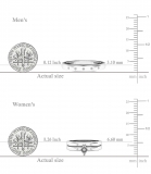0.12 Carat (ctw) 10K White Gold Round White Diamond Men & Women's Engagement Ring Trio Bridal Set