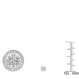 0.15 Carat (ctw) 10K White Gold Round White Diamond Ladies Flower Cluster Earrings