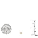 0.15 Carat (ctw) 10K Yellow Gold Round White Diamond Ladies Flower Cluster Earrings