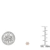 0.15 Carat (ctw) 18K Rose Gold Round White Diamond Ladies Flower Cluster Earrings