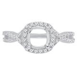 0.35 Carat (ctw) 18K White Gold Round Diamond Ladies Engagement Ring 1/3 CT (No Center Stone)