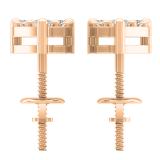 0.33 Carat (Ctw) 10K Rose Gold Round Cut White Diamond Ladies Heart Shape Stud Earrings 1/3 CT