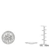 0.22 Carat (ctw) 10K White Gold Round & Baguette Cut Diamond Ladies Anniversary Wedding Band 1/4 CT