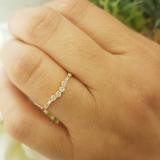 0.22 Carat (ctw) 14K Yellow Gold Round & Baguette Cut Diamond Ladies Anniversary Wedding Band 1/4 CT