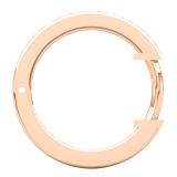 0.33 Carat (ctw) 10K Rose Gold Princess Cut White Diamond Huggie Hoop Earrings 1/3 CT