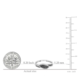 0.22 Carat (ctw) 10K White Gold Round Black & White Diamond Ladies Cocktail Right Hand Ring 1/4 CT