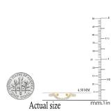 0.15 Carat (ctw) Round Cubic Zirconia Ladies Wedding Stackable Contour Guard Band 10K Yellow Gold