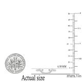 0.15 Carat (ctw) Round Cubic Zirconia Ladies Wedding Stackable Contour Guard Band Sterling Silver