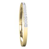 14K Yellow Gold Round White Cubic Zirconia Ladies Anniversary Wedding Stackable Band