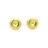 10K Yellow Gold Screw Back Earring Backings Only