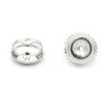 18K White Gold Screw Back Earring Backings Only