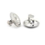 18K White Gold Screw Back Earring Backings Only