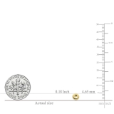 Yellow Plated Sterling Silver Screw Back Earring Backing Only (Diameter 4.65mm)