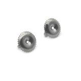 Screw Back Earring Backings Only (Diameter 4.65mm) in Black Plated 925 Sterling Silver