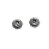 Screw Back Earring Backings Only (Diameter 4.65mm) in Black Plated 925 Sterling Silver