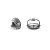 Screw Back Earring Backings Only (Diameter 4.65mm) in Black Plated 925 Sterling Silver