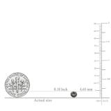 Screw Back Earring Backings Only (Diameter 4.65mm) in Black Plated 925 Sterling Silver