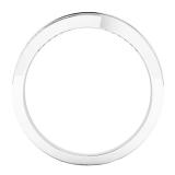 0.10 Carat (Ctw) 10K White Gold Round White Diamond Ladies Bridal Anniversary Wedding Band 1/10 CT
