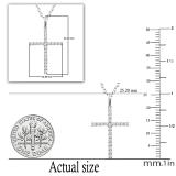 0.30 Carat (Ctw) 10K White Gold Round Diamond Ladies Cross Pendant 1/3 CT (Silver Chain Included)