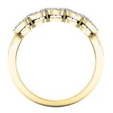10K Yellow Gold Round White Diamond & Blue Sapphire Ladies Bridal Anniversary Wedding Stackable Band