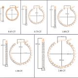 0.45 Carat (ctw) 14K Rose Gold Round White Diamond Fine In And Out Hoop Earrings 1/2 CT