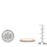 0.11 Carat (ctw) 10K Rose Gold Round Diamond Ladies Wedding Anniversary Milgrain Stackable Band